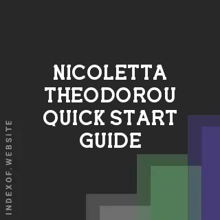 Nicoletta Theodorou Quick Start Guide | Indexof