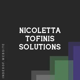 Nicoletta Tofinis Solutions | Indexof
