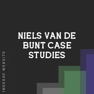 Niels van de Bunt Case Studies | Indexof