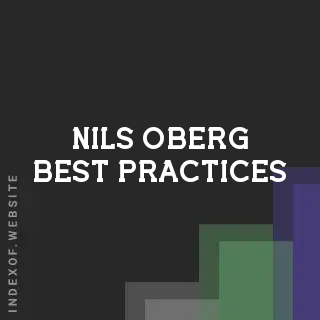 Nils Oberg Best Practices | Indexof