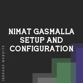 Nimat Gasmalla Setup and Configuration | Indexof