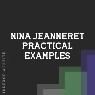 Nina Jeanneret Practical Examples | Indexof