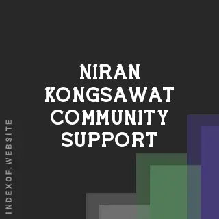 Niran Kongsawat Community Support | Indexof