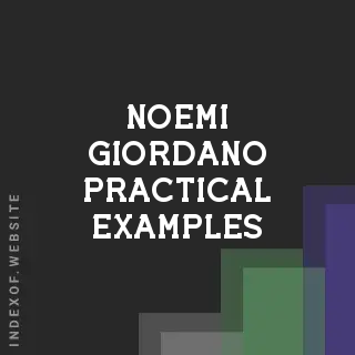 Noemi Giordano Practical Examples | Indexof