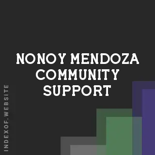 Nonoy Mendoza Community Support | Indexof
