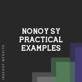 Nonoy Sy Practical Examples | Indexof