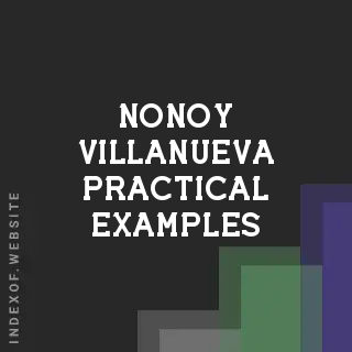 Nonoy Villanueva Practical Examples | Indexof