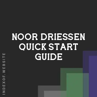 Noor Driessen Quick Start Guide | Indexof