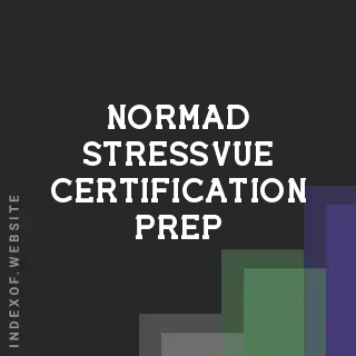 Normad Stressvue Certification Prep | Indexof