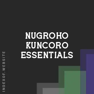 Nugroho Kuncoro Essentials | Indexof