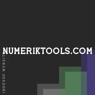 numeriktools.com by Chloe Perkins site -  Indexof