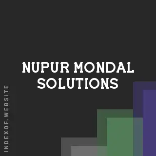 Nupur Mondal Solutions | Indexof