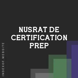 Nusrat De Certification Prep | Indexof