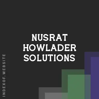 Nusrat Howlader Solutions | Indexof