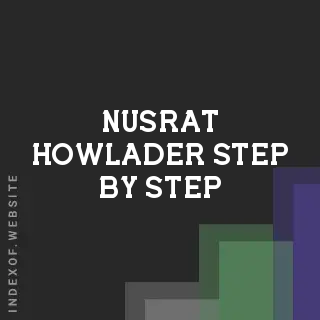 Nusrat Howlader Step-by-Step | Indexof