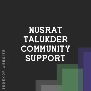 Nusrat Talukder Community Support | Indexof