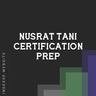 Nusrat Tani Certification Prep | Indexof