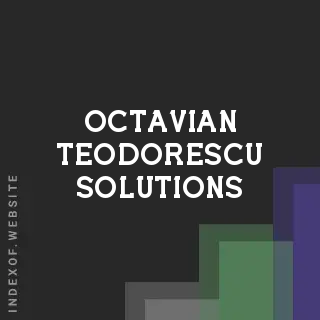 Octavian Teodorescu Solutions | Indexof