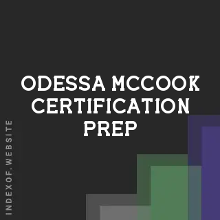 Odessa McCook Certification Prep | Indexof