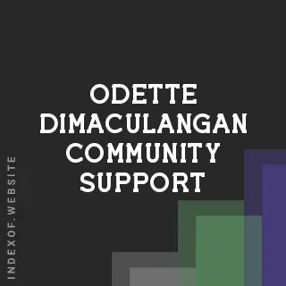 Odette Dimaculangan Community Support | Indexof