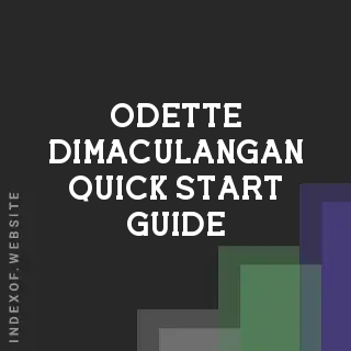 Odette Dimaculangan Quick Start Guide | Indexof