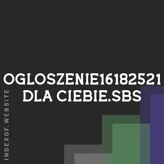 ogloszenie16182521-dla-ciebie.sbs by Nadiya Mazur site -  Indexof