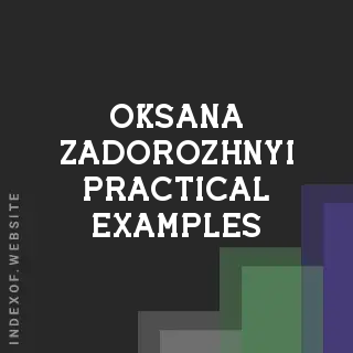 Oksana Zadorozhnyi Practical Examples | Indexof