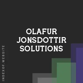 Olafur Jonsdottir Solutions | Indexof