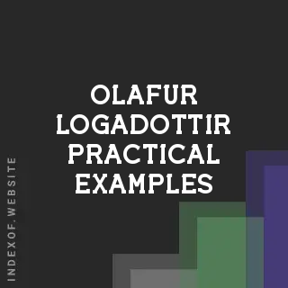 Olafur Logadottir Practical Examples | Indexof