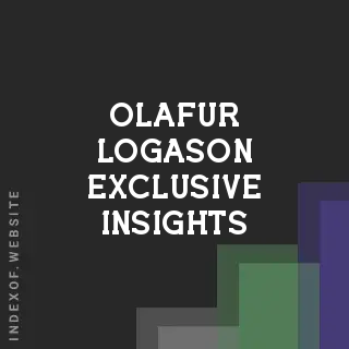 Olafur Logason Exclusive Insights | Indexof