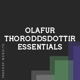 Olafur Thoroddsdottir Essentials | Indexof