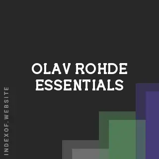 Olav Rohde Essentials | Indexof