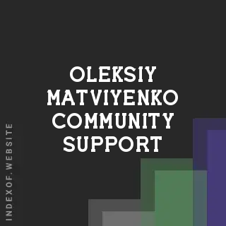 Oleksiy Matviyenko Community Support | Indexof