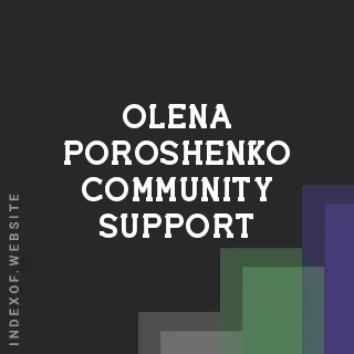 Olena Poroshenko Community Support | Indexof