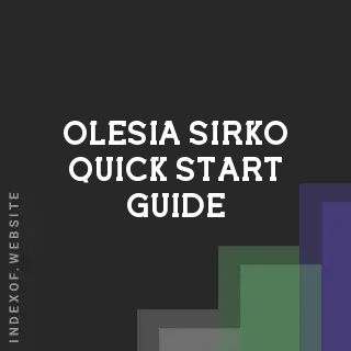 Olesia Sirko Quick Start Guide | Indexof