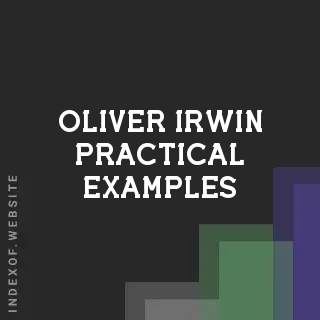 Oliver Irwin Practical Examples | Indexof