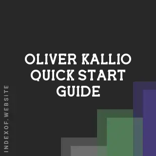Oliver Kallio Quick Start Guide | Indexof