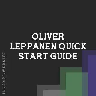 Oliver Leppanen Quick Start Guide | Indexof