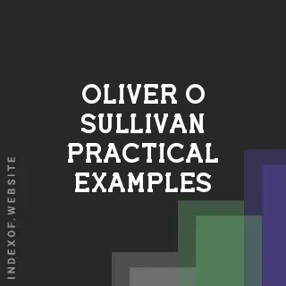 Oliver O Sullivan Practical Examples | Indexof