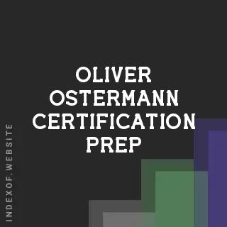 Oliver Ostermann Certification Prep | Indexof