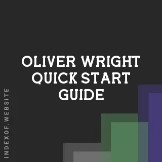 Oliver Wright Quick Start Guide | Indexof