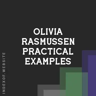 Olivia Rasmussen Practical Examples | Indexof