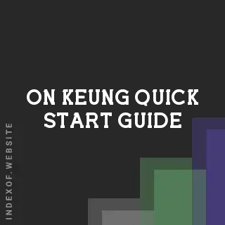On Keung Quick Start Guide | Indexof