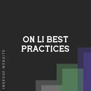 On Li Best Practices | Indexof