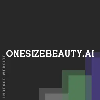onesizebeauty.ai by Cristina Ferri site -  Indexof