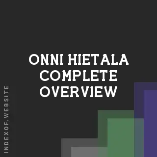 Onni Hietala Complete Overview | Indexof