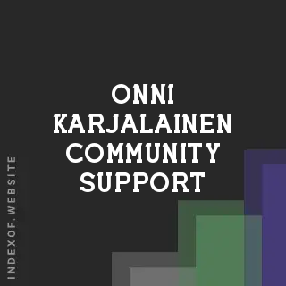 Onni Karjalainen Community Support | Indexof
