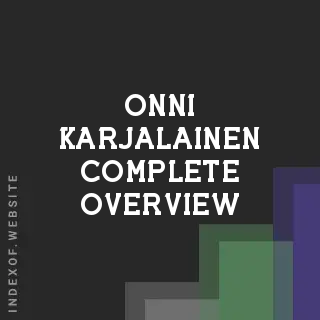 Onni Karjalainen Complete Overview | Indexof