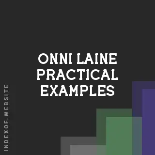 Onni Laine Practical Examples | Indexof
