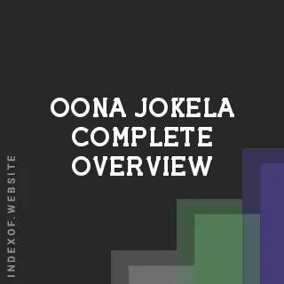 Oona Jokela Complete Overview | Indexof